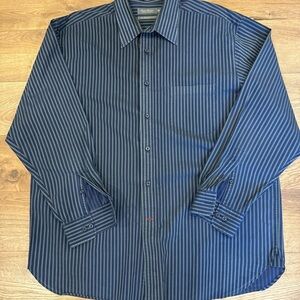 Daniel Cremieux Navy Striped Button Down Shirt